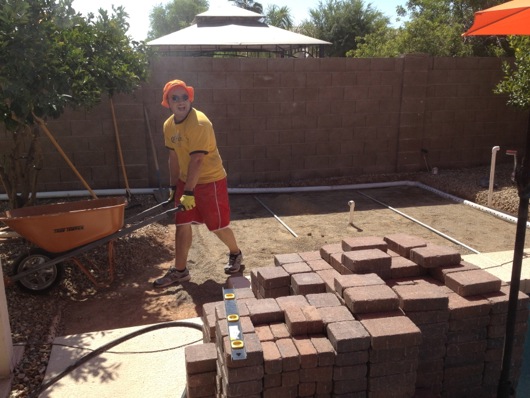Base material installation with Jake