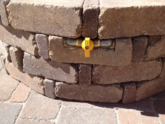 Shut-off valve installed