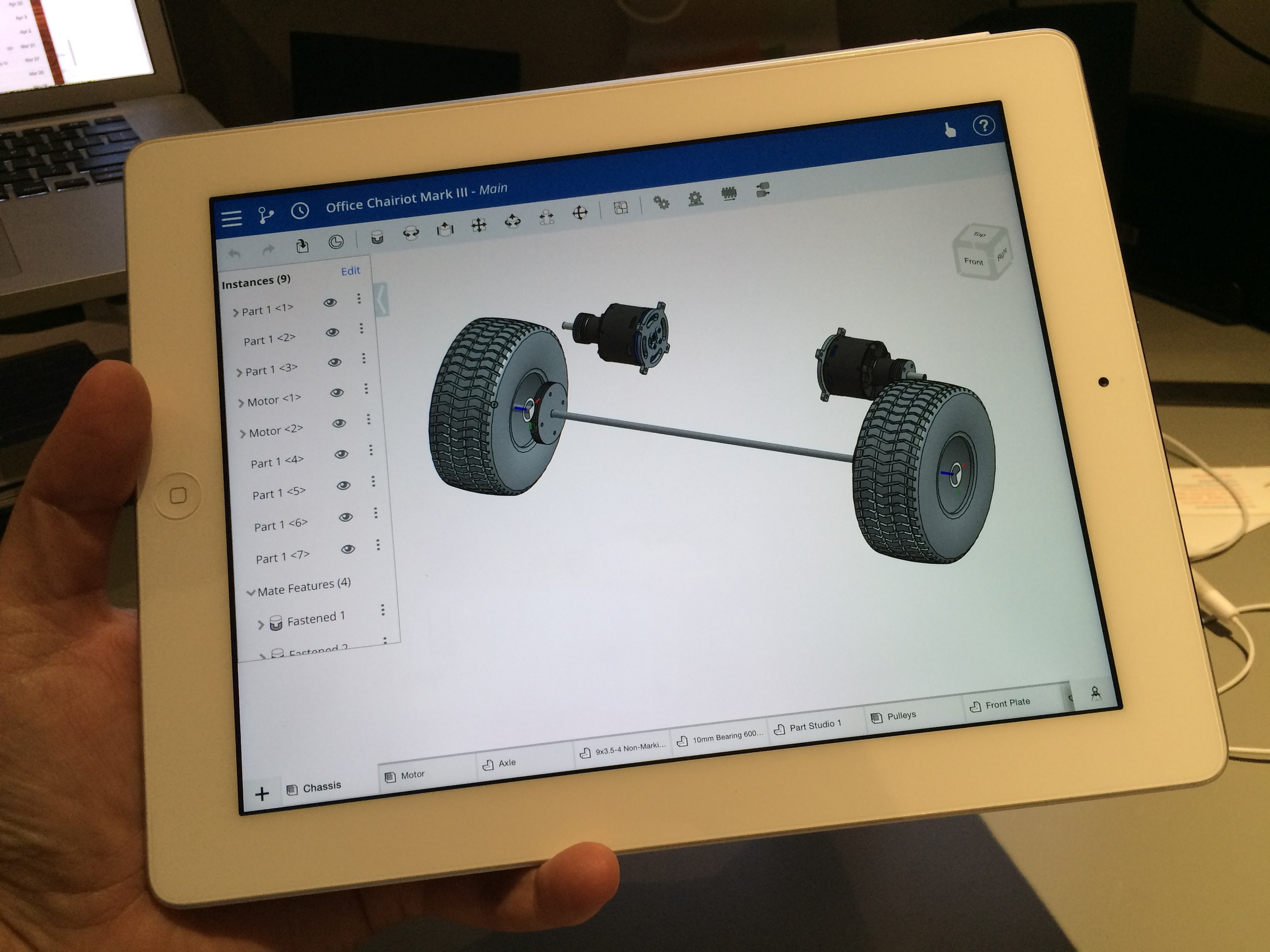 Onshape running on my iPad