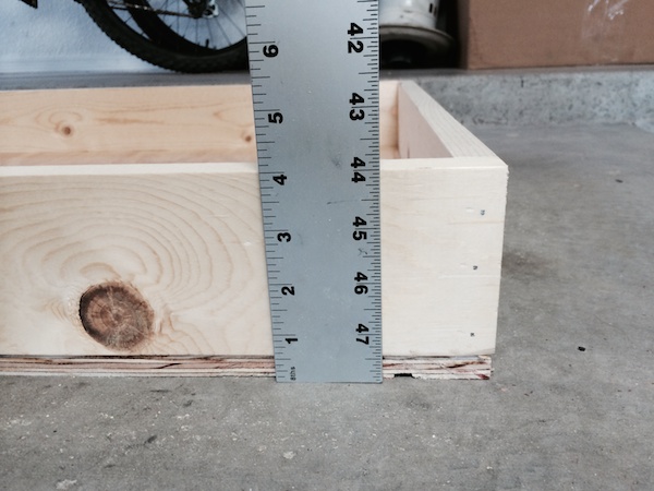 Cornhole board total height and nail pattern