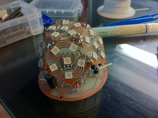 Final main circuit assembly for LED Mood Lamp
