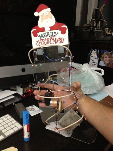 RoboStocking plastic frame and copper ribs